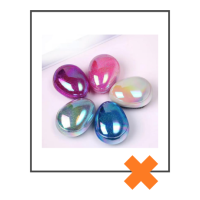 Haarborstel handmodel glitters blauw